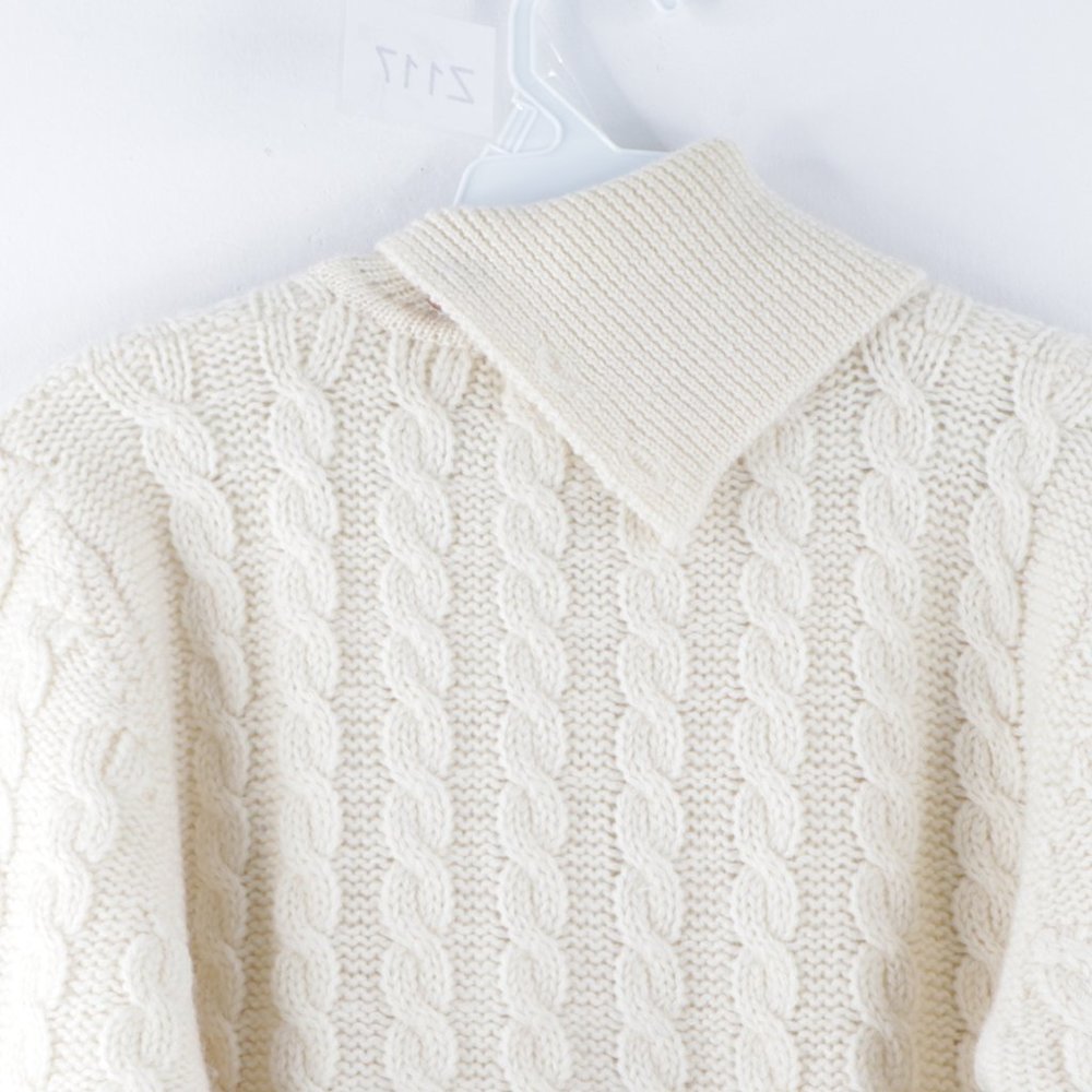 Vintage Wool Chunky Knit Asymmetrical Sweater - Picture 7 of 8